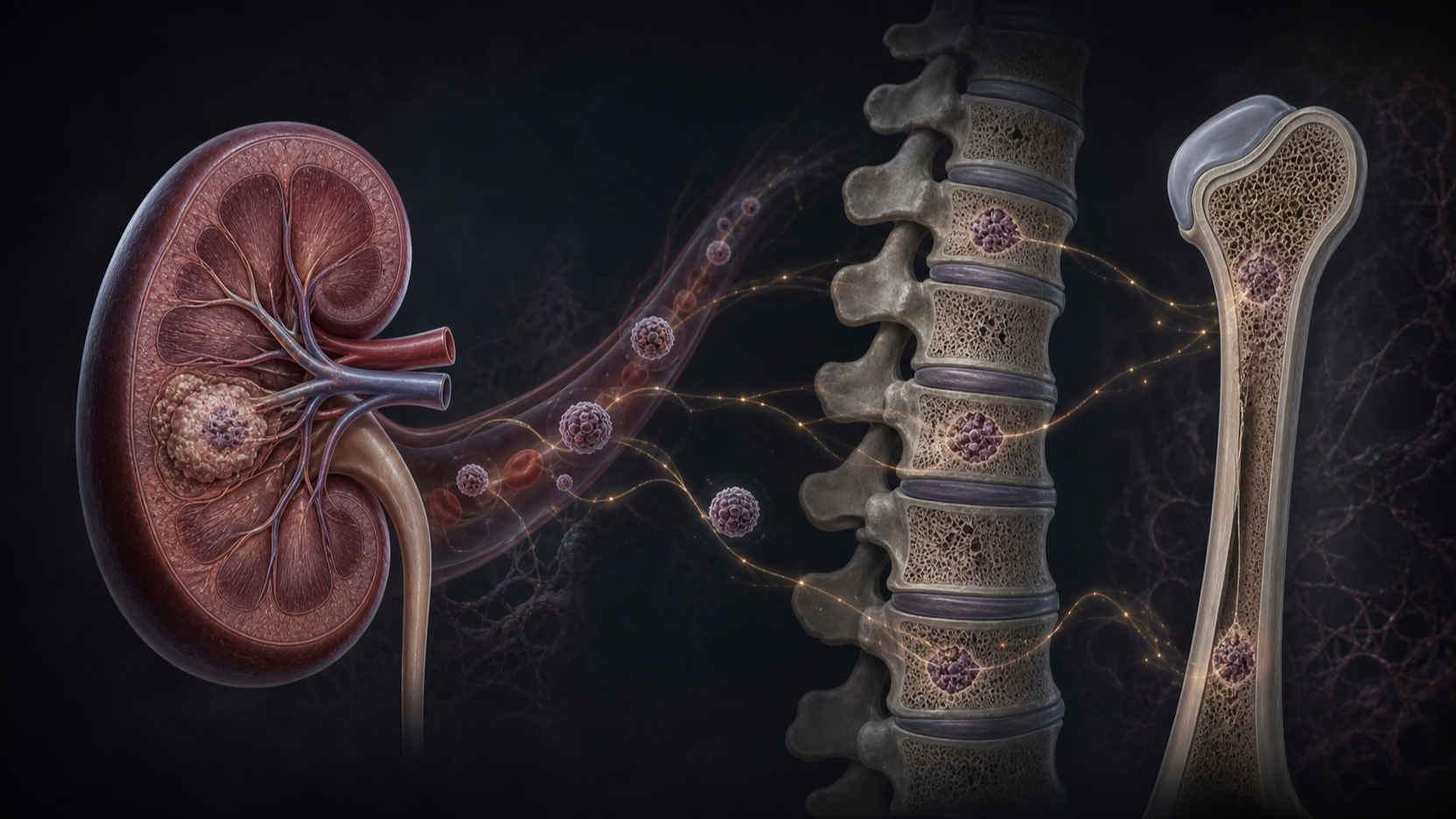 Original medical illustration for: A Patient's Journey: Diagnosing Kidney Lesions and Widespread Bone Disease. c13