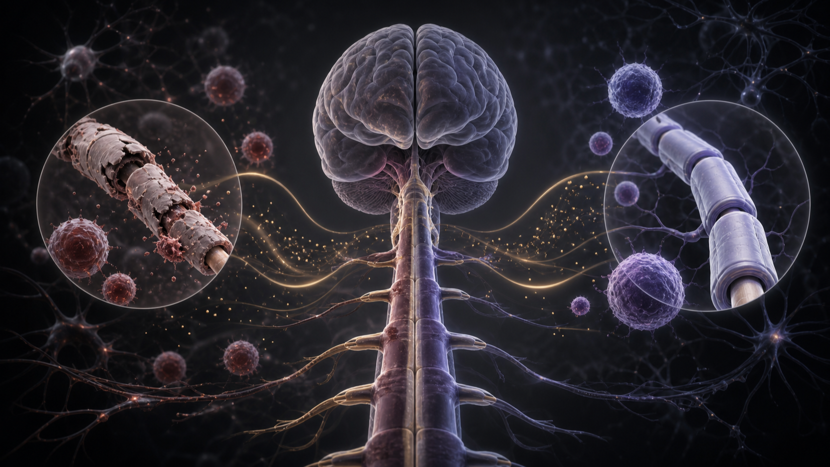 Original medical illustration for: Natalizumab Treatment for Relapsing Multiple Sclerosis: A Comprehensive Patient Guide